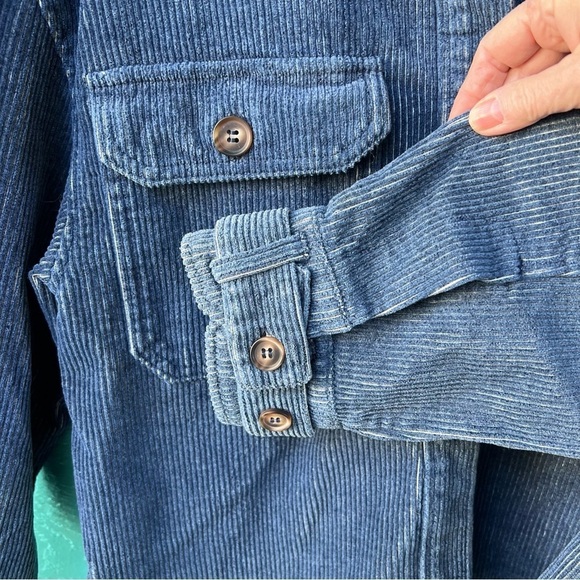 ANTHROPOLOGIE AVEC LES FILLES BLUE WALE CORDUROY BOXY JACKET SIZE LARGE - Picture 8 of 11